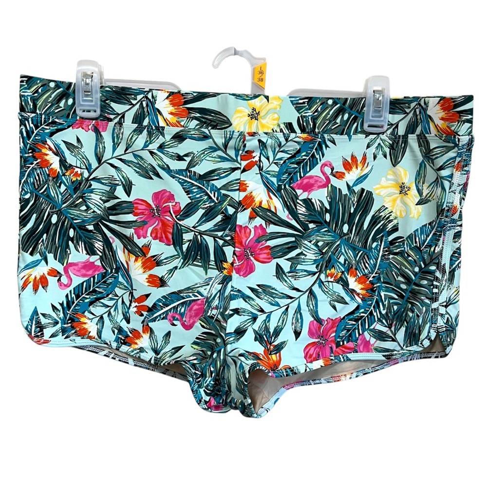 Lane Bryant Cacique Women’s Tropical Floral swim shorts; size 22